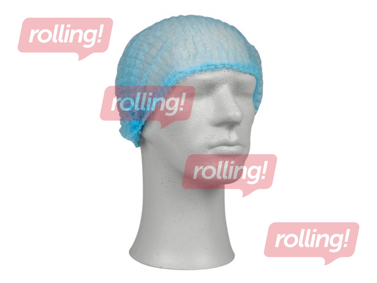 Ühekordne volditud müts, sinine, Abena, 200 tk.