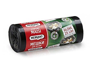 Prügikotid Merkant, 25 l, 30 mic., 15 tk., hall