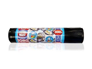 Garbage bags TORO, 300 l, 45 micr., 5 pcs., black