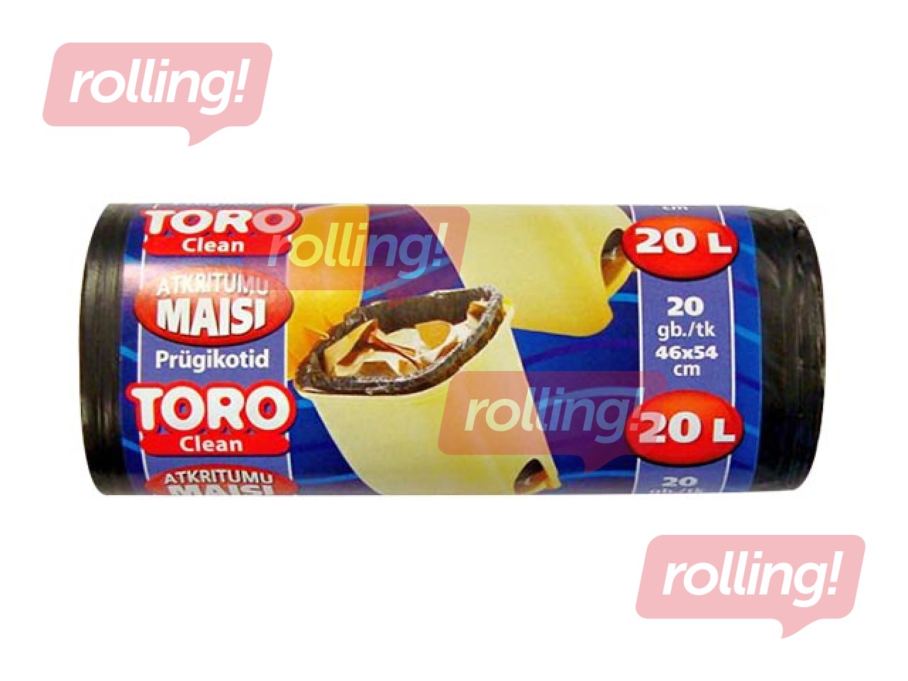 Prügikotid TORO, 20 l, 10 mic, 20 tk, must