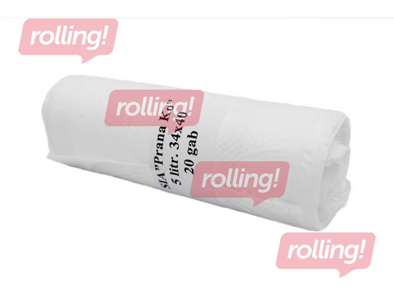 Мешки для мусора HDPE, 5 л, 34x40 см, , 20 шт., белые