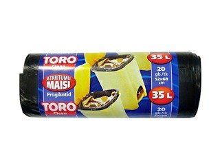 Garbage bags Toro 35 l, 52 x 68 cm,  9 mic, 20 pcs, black