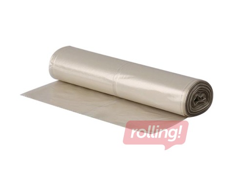 Garbage bags 150 l, LDPE, 30 mic., 10 pcs, transparent
