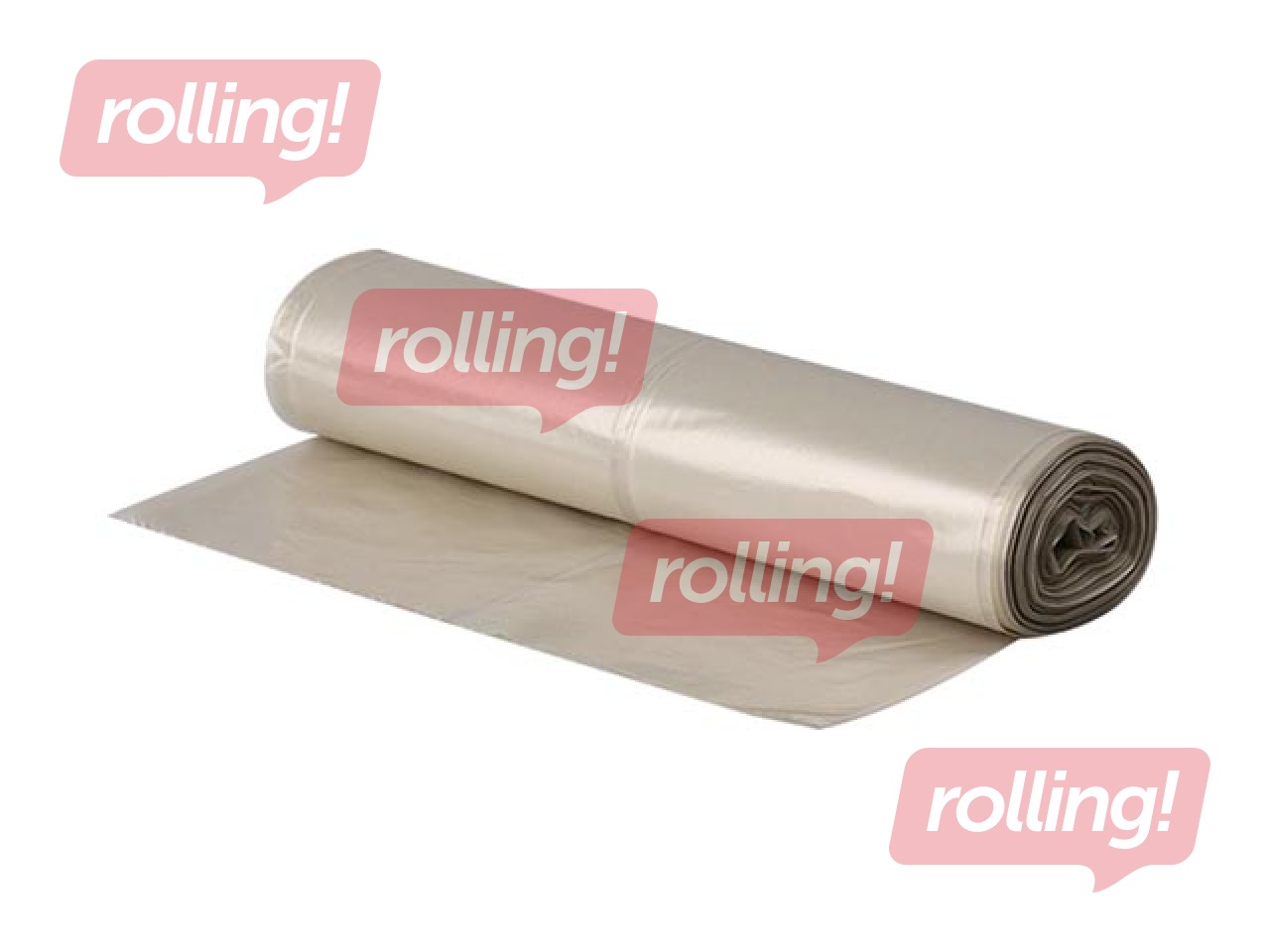 Garbage bags 150 l, LDPE, 30 mic., 10 pcs, transparent