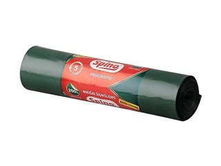 Prügikotid 250 l, LDPE, 60 mikronit, 5 tk, eriti vastupidavad, tumeroheline