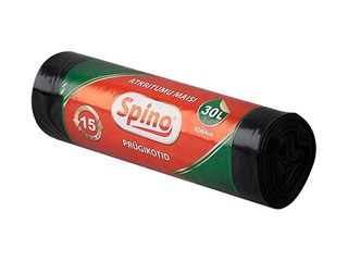 Мешки для мусора 30 л, ПЭНП, 52 х 64 см, 33 микр., 15 шт., черные