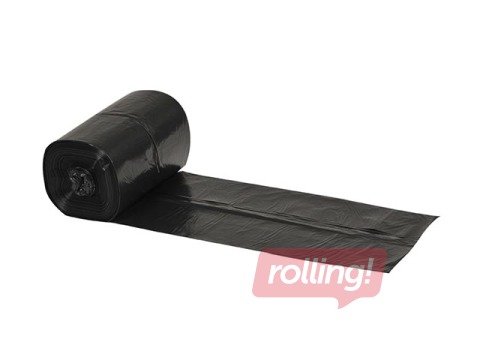 Garbage bags HDPE 35 l, 50 x 70 cm,  15 mic, 50 pcs, black