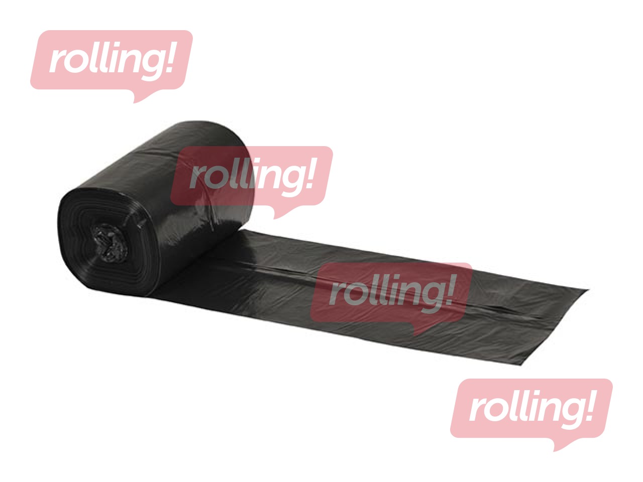 Prügikotid rullis HDPE 35 l, 50 x 70 cm,  15  mic., 50 tk, must