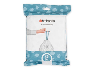 Prügikotid Brabantia, valged, 30l, 40 tk.