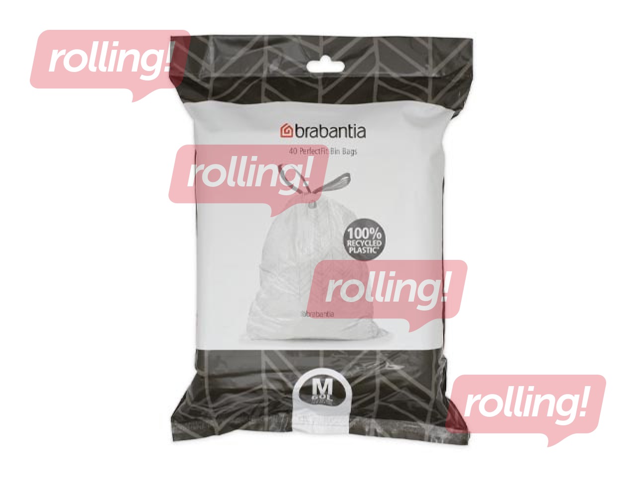 Bin bags Brabantia, white, 60l, 40 pcs.