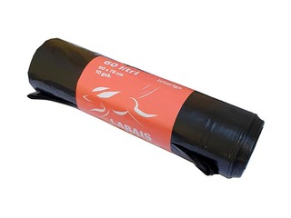 Garbage bag Labais Maiss, 60l, 33 mkr., 10 pcs., Black