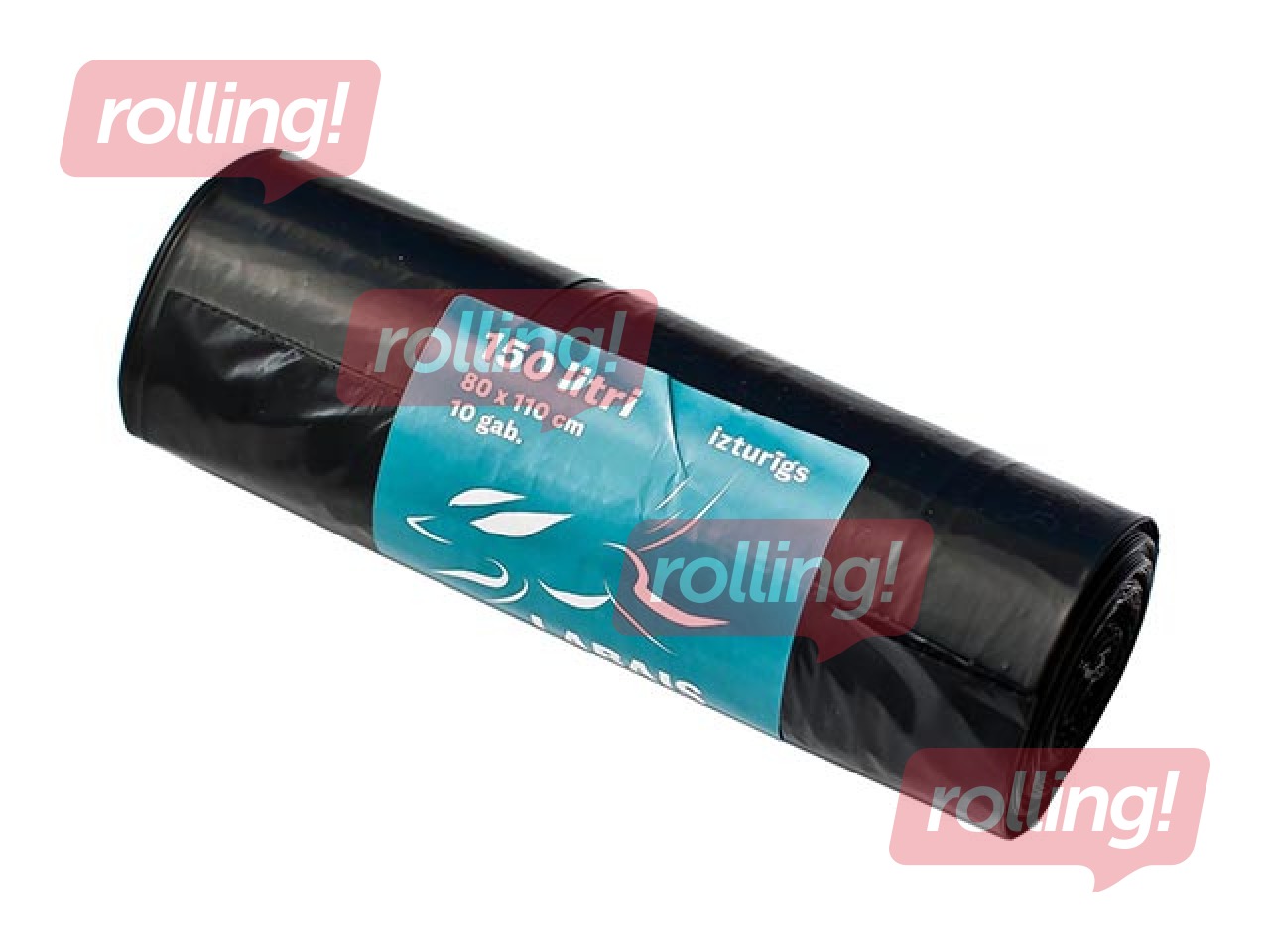 Prügikotid rullis Labais Maiss, 150 l, 35 mic., 10 tk., must