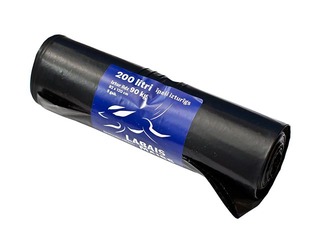 Prügikotid rullis Labais Maiss, 200 l, eriti vastupidav, 60 mic., 5 tk., must