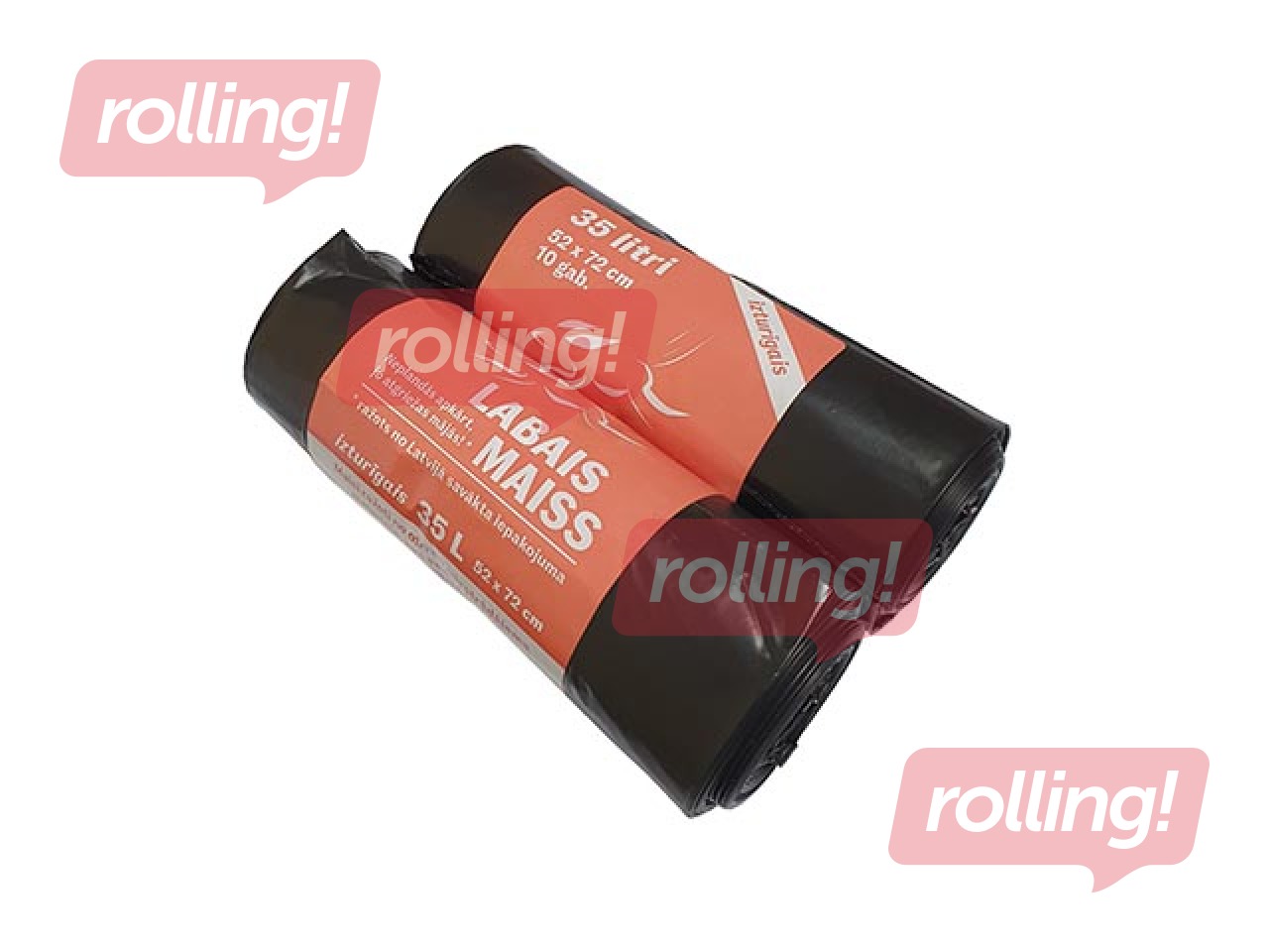 Prügikotid Labais Maiss, 35 l, 33 mikronit, 10 tk, must