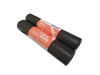 Zipped garbage bags Labais Maiss, 100l, 33 microns, 10pcs, black