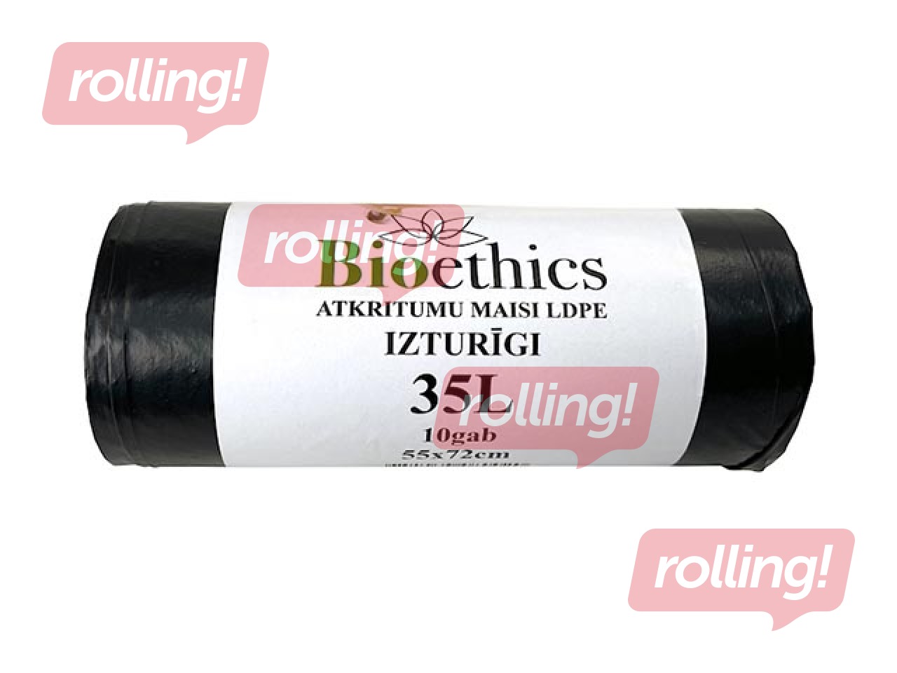 Garbage bags, 35 l, 30 micros, 55x72cm, 10pcs, black