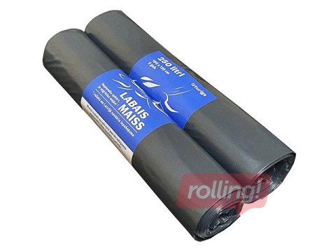 Prügikotid Labais Maiss, 250 l, 40 mikr, 5 tk, must