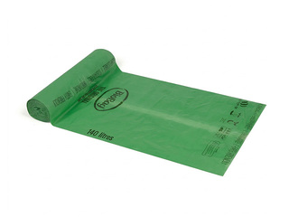Waste bags BioBag, compostable, 17μm, green, 140l, 16 pcs.