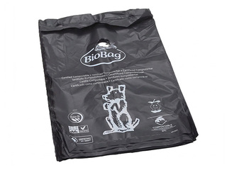 Atkritumu maisi BioBag suņu ekskrementiem, kompostējami, 20μm, melni, 20×32cm, 50 gab.