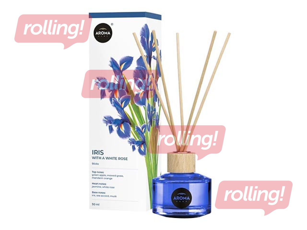 Aromatic sticks Aroma Home Basic, Iris and White Rose 50ml