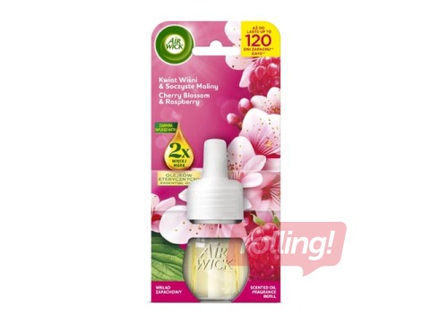 Õhuvärskendaja täitepudel Air Wick Electrical, Cherry Blossom & Raspberry, 19ml