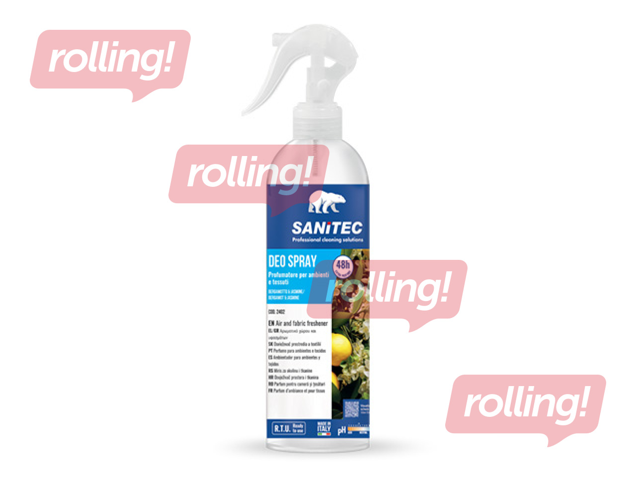 Õhuvärskendaja Sanitec, Bergamotto & Jasmine, 300ml