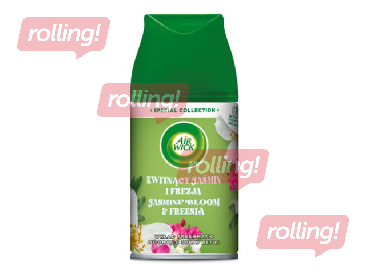 Õhuvärskendaja täitepudel Air Wick Fresh Matic, Jasmine Bloom & Freesia, 250ml