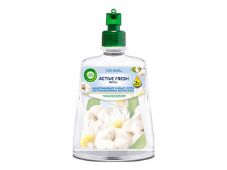 Õhuvärskendaja täitepudel Air Wick, Active Fresh, Cotton Blossom & White Lotus, 228ml