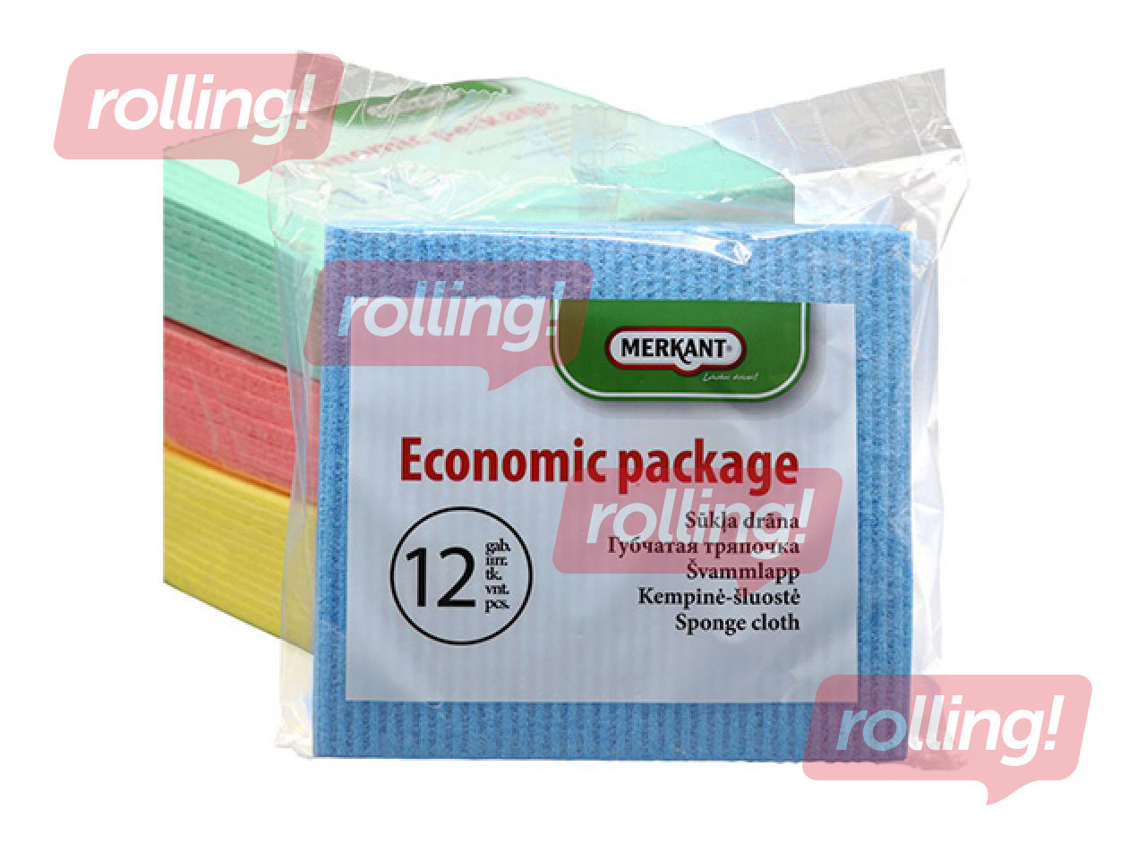 Moisture absorbent cloth Merkant,  16x18cm, 12 pcs.