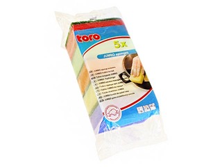 Sponges for dish washing. Toro JUMBO, 10x7 cm, 5 pcs