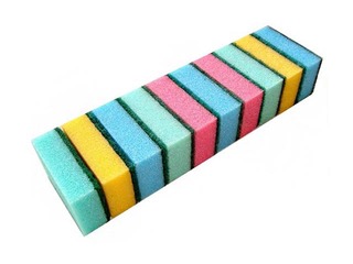 Губки для мытья посуды Toro 5 x 9 x 3 cм, 10 шт.