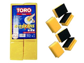 Губки для мытья посуды Toro 7 x 9.5 x 4.7 cм, 6  шт.