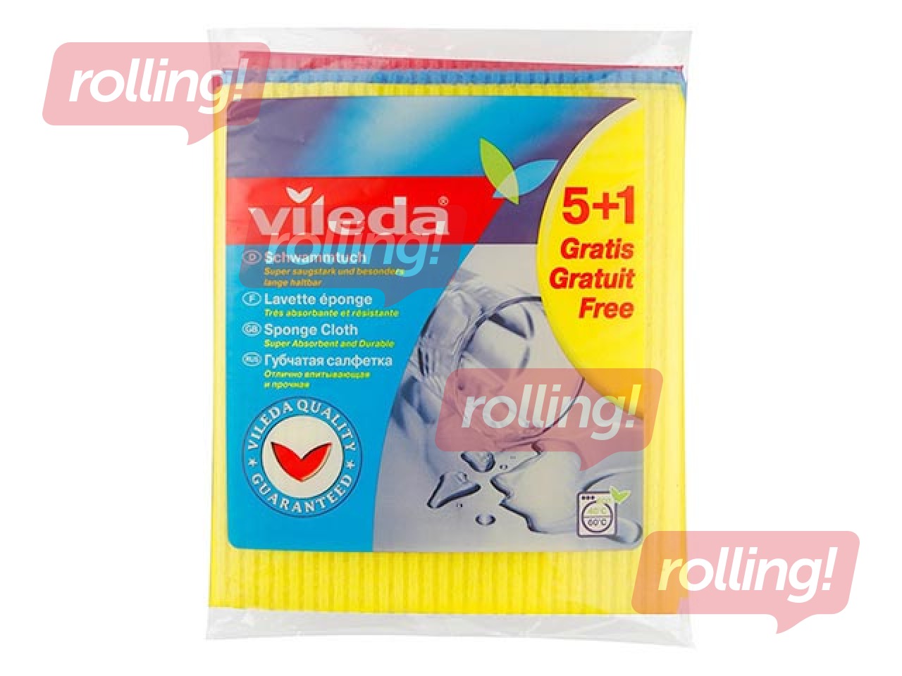 Sponge cloth VILEDA, 5+1 pcs.