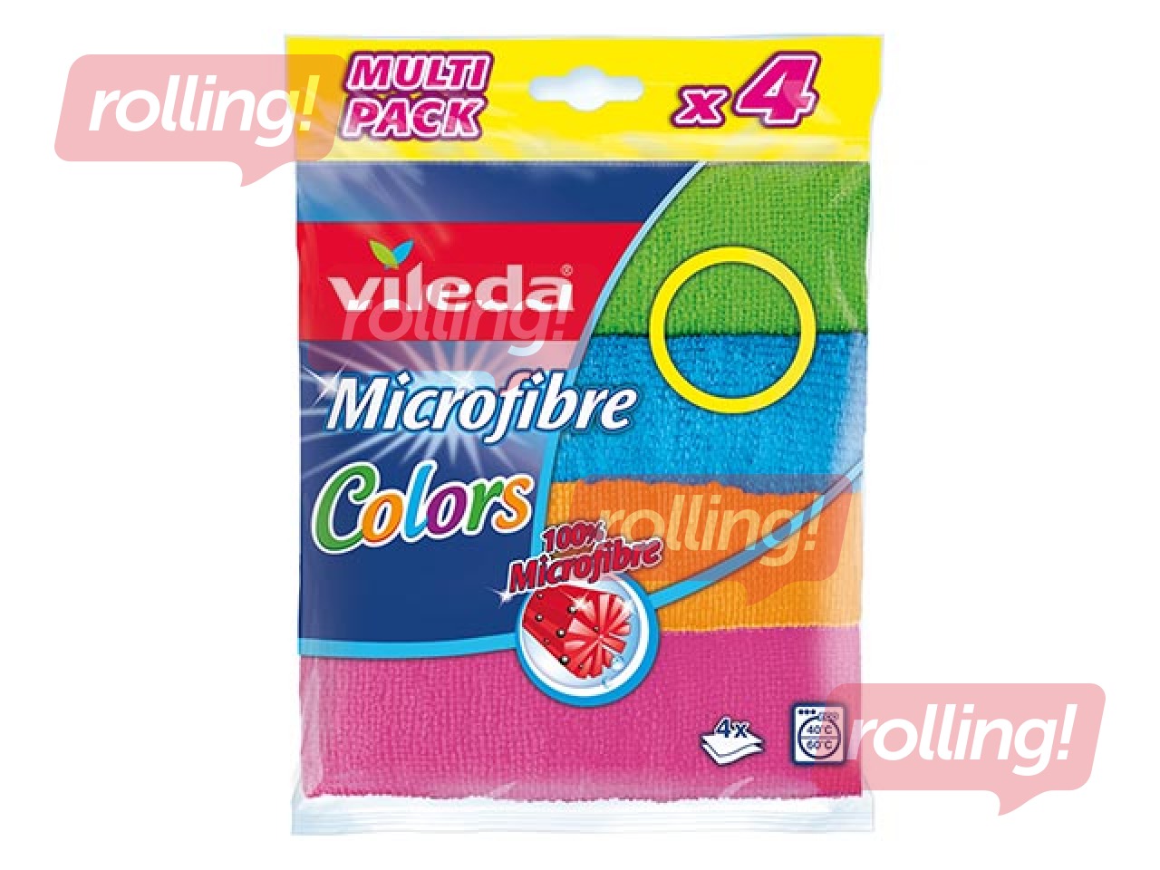 Microfiber cloth VILEDA  Color, 4 pcs.