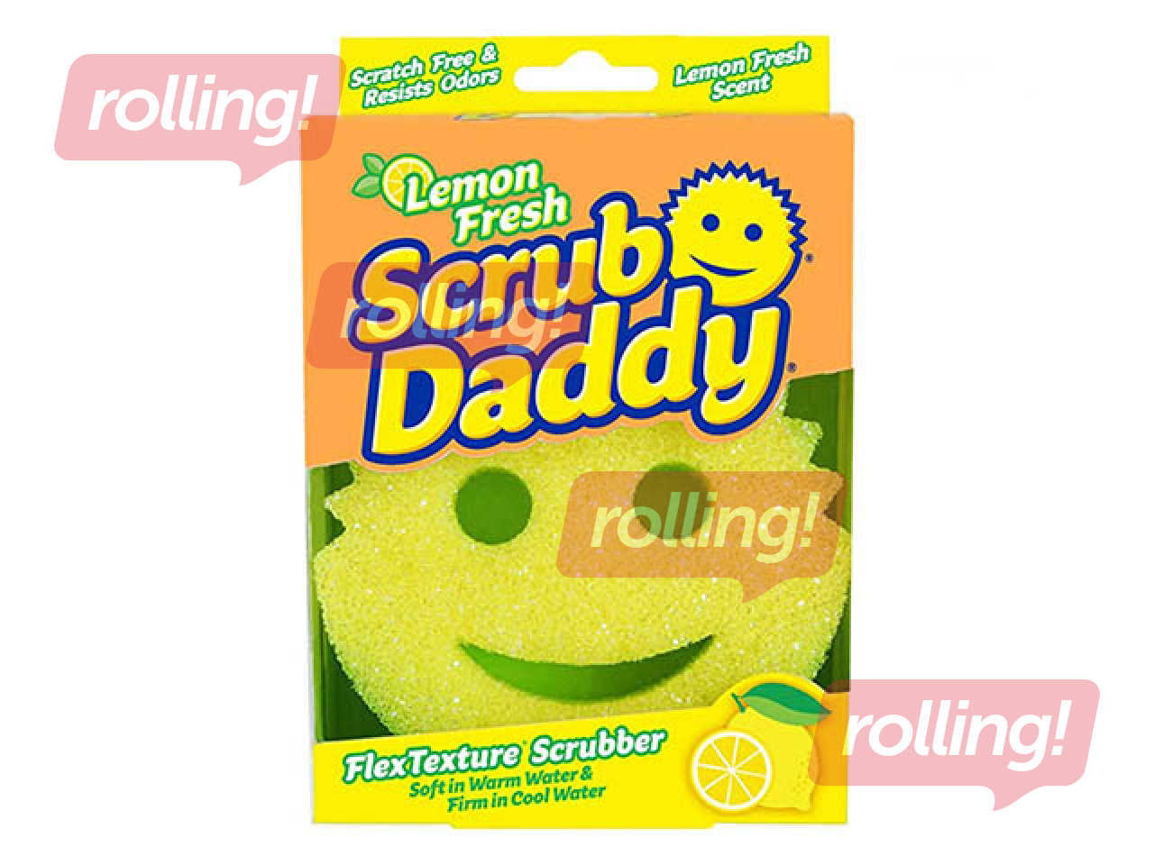Dishwashing sponge Scrub Daddy, abrasive with lemon scent, 1 pc.