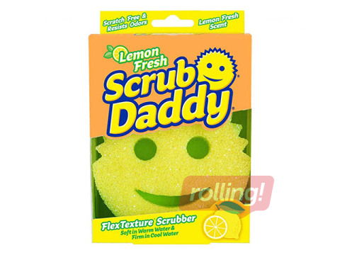 Губка для мытья посуды Scrub Daddy, абразив с ароматом лимона, 1 шт.