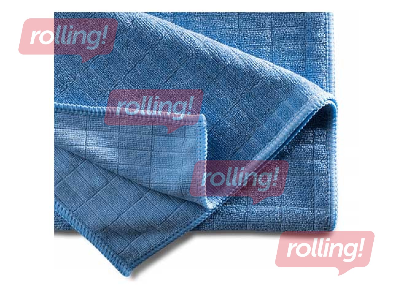 Салфетка для пола из микрофибры вафельная, синяя, 1шт.