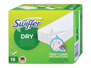 Floor sweeper replacement dry cloths, Swiffer, 18 psc.