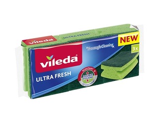 Sponge for washing dishes Vileda Ultra Fresh Anti-Bacterial, 3 pcs.