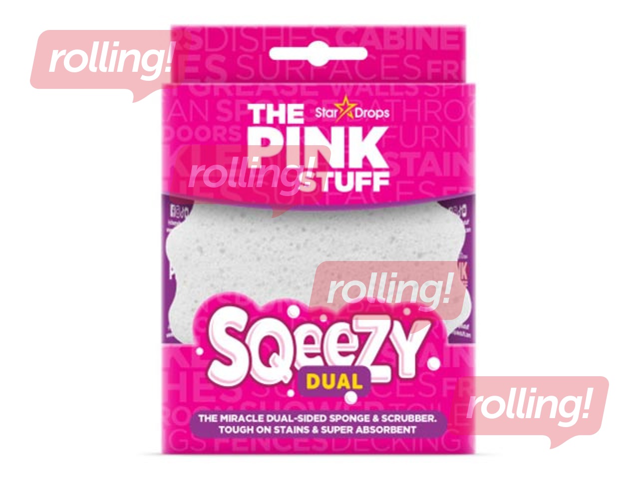 Kahepoolne käsn The Pink Stuff, 1 tk.