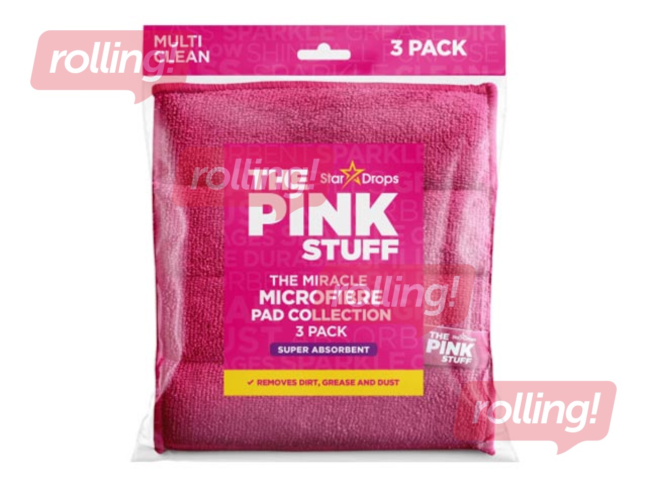 Mikrošķiedras sūklis, The Pink Stuff, 3 gab.