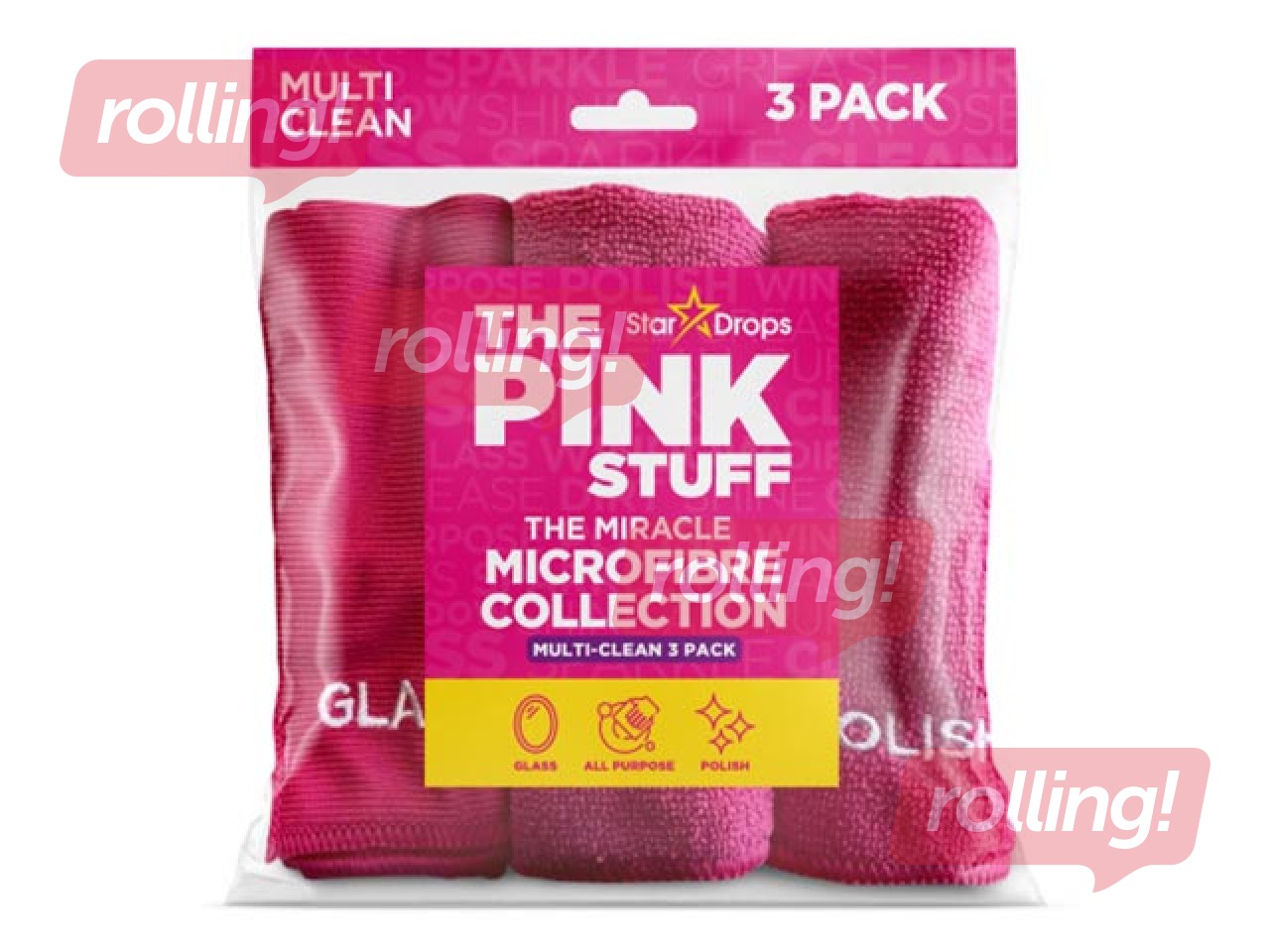 Mikrokiudlappide komplekt, The Pink Stuff, 3 tk.