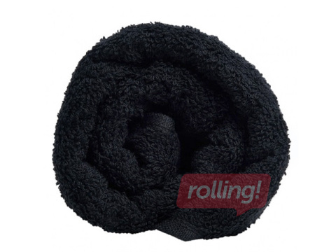 Terry towel, black, 30x50cm