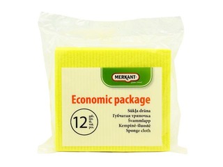 Absorbent cloths Merkant, yellow, 16x18cm, 12 pcs.