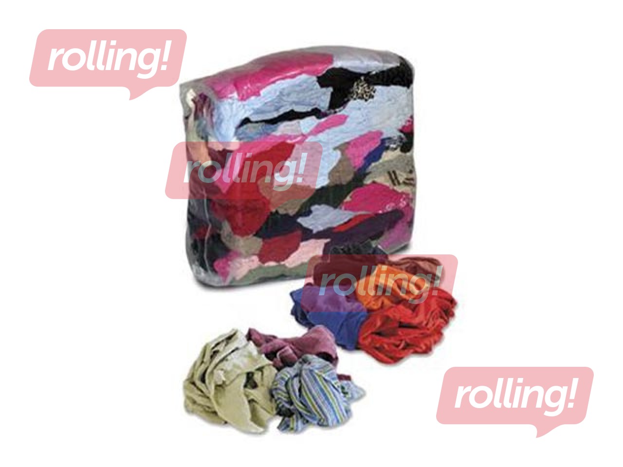 Технические тряпки, нарезанные, цветные, 10кг