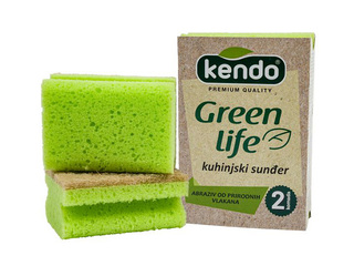 Dishwashing sponges Kendo, 9.5x6.5x7cm, 2 pcs.