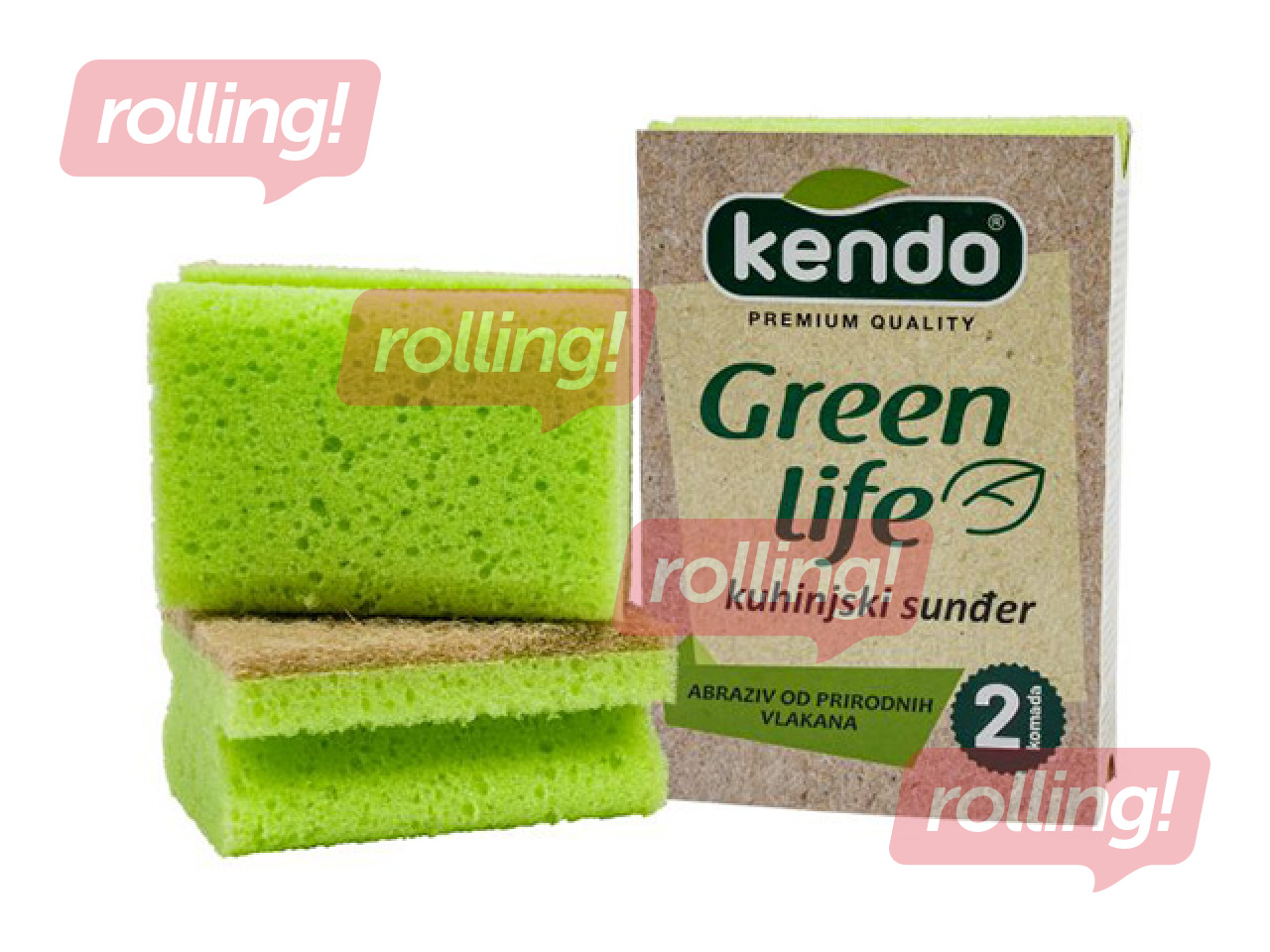 Nõudepesukäsnad Kendo, 9.5x6.5x7cm, 2 tk.