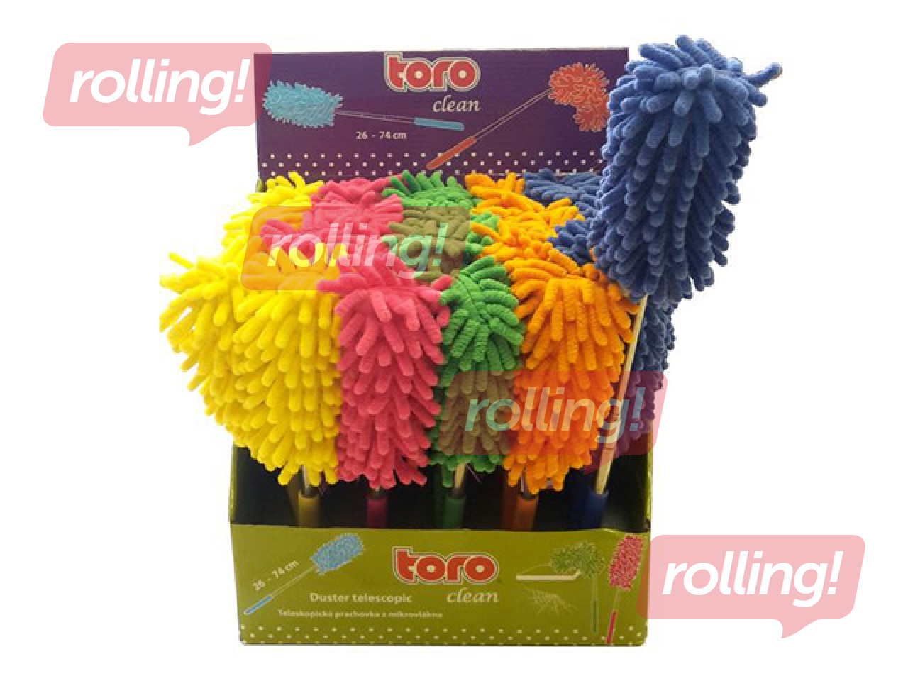 Метла для пыли с телескопической ручкой Toro, 26/74см