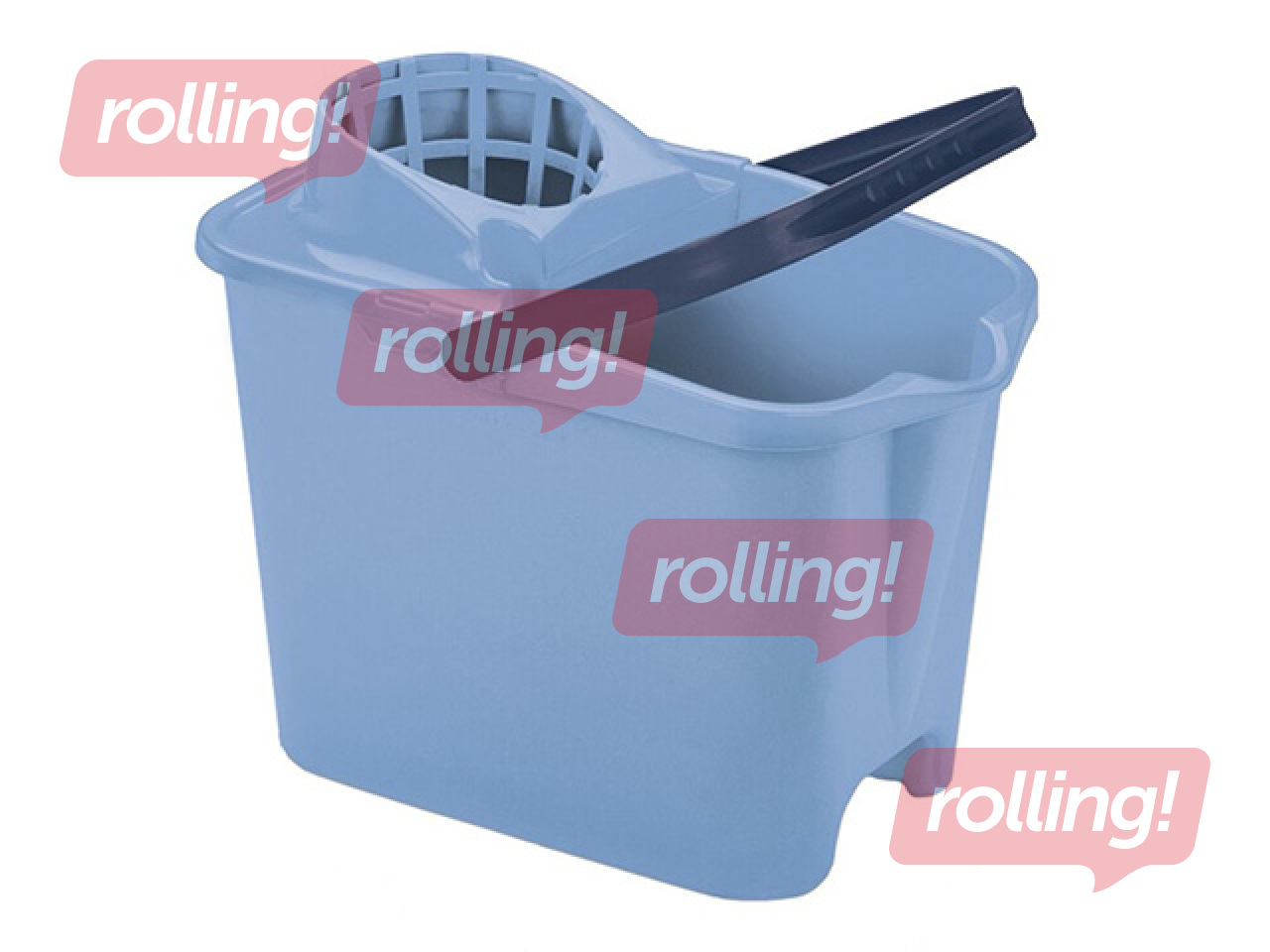 Rectangular Bucket Mery, with Mop Press, Blue, 12L