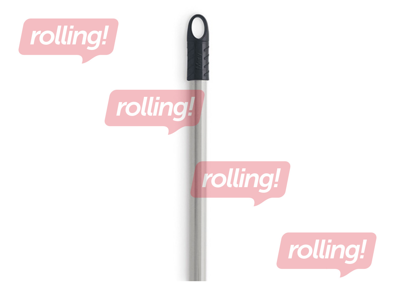 Brush Handle Mery, Grey, 140cm